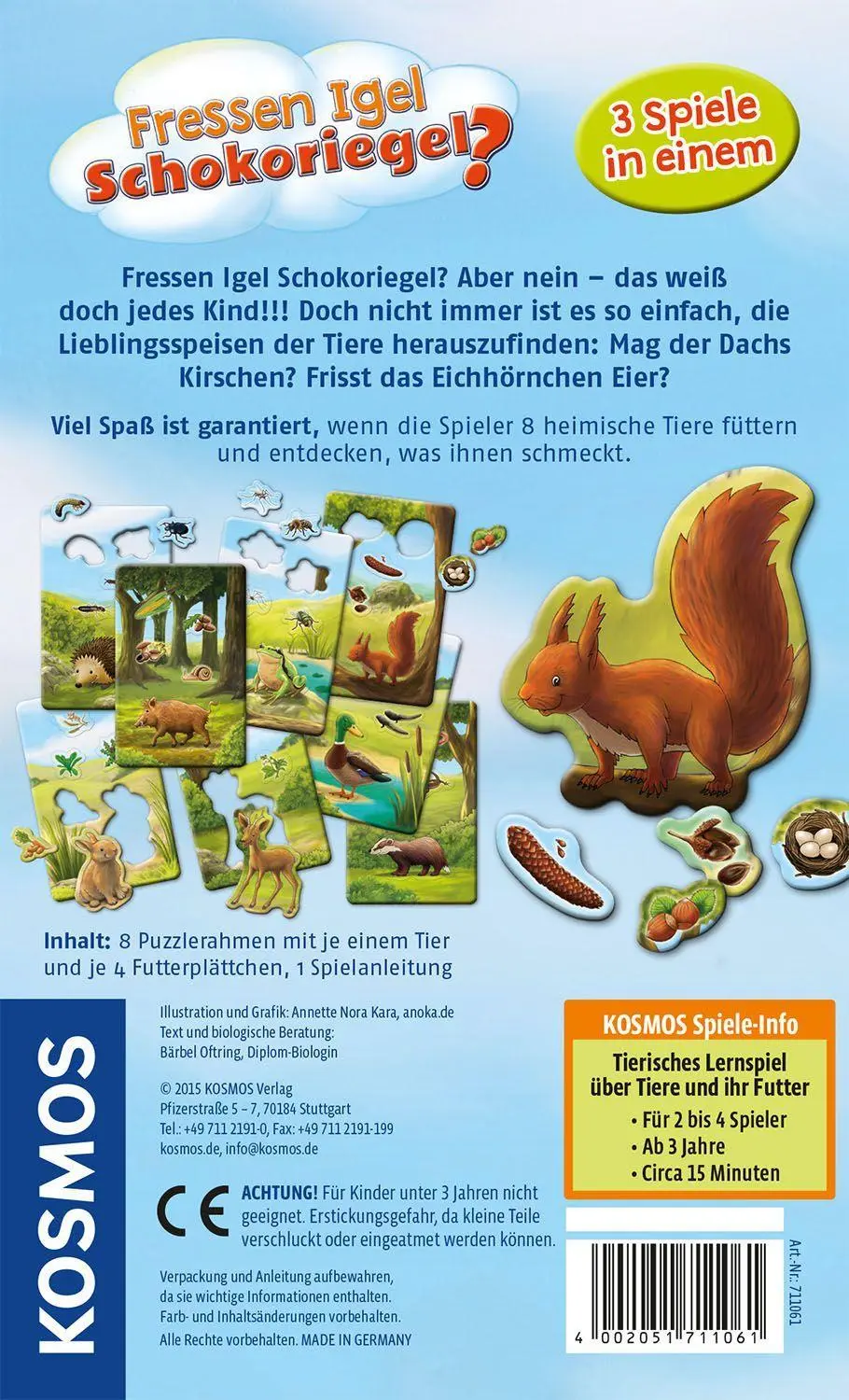 Bild: 4002051711061 | Fressen Igel Schokoriegel? | Spiel | Brettspiel | Deutsch | 2015