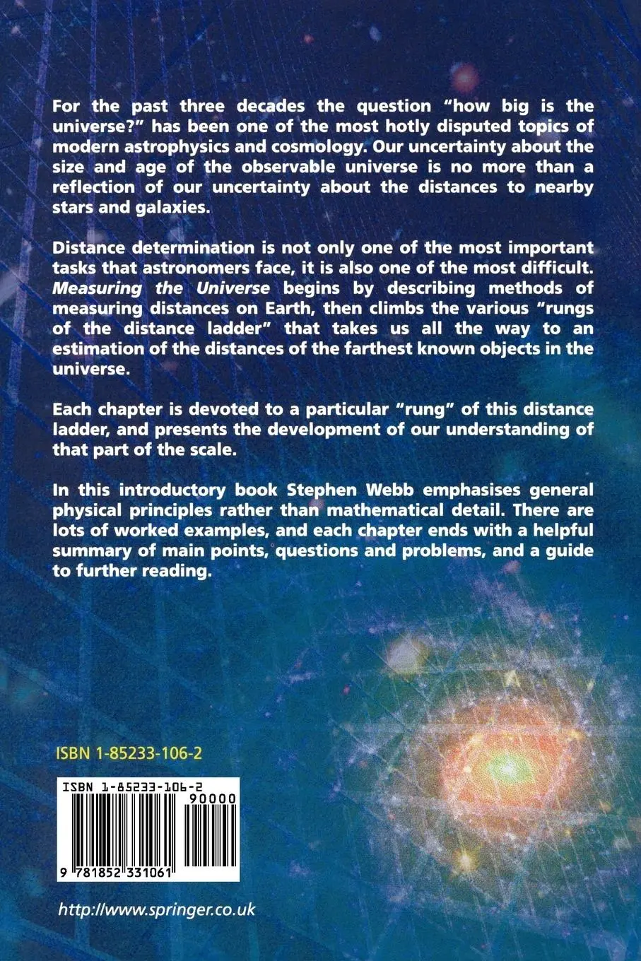 Rückseite: 9781852331061 | Measuring the Universe | The Cosmological Distance Ladder | Webb | xvi