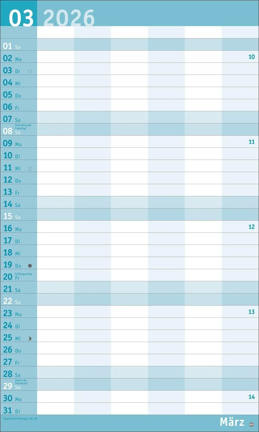 Bild: 9783756411061 | Basic Familienplaner XL 2026 | Heye | Kalender | Basic Planer Heye