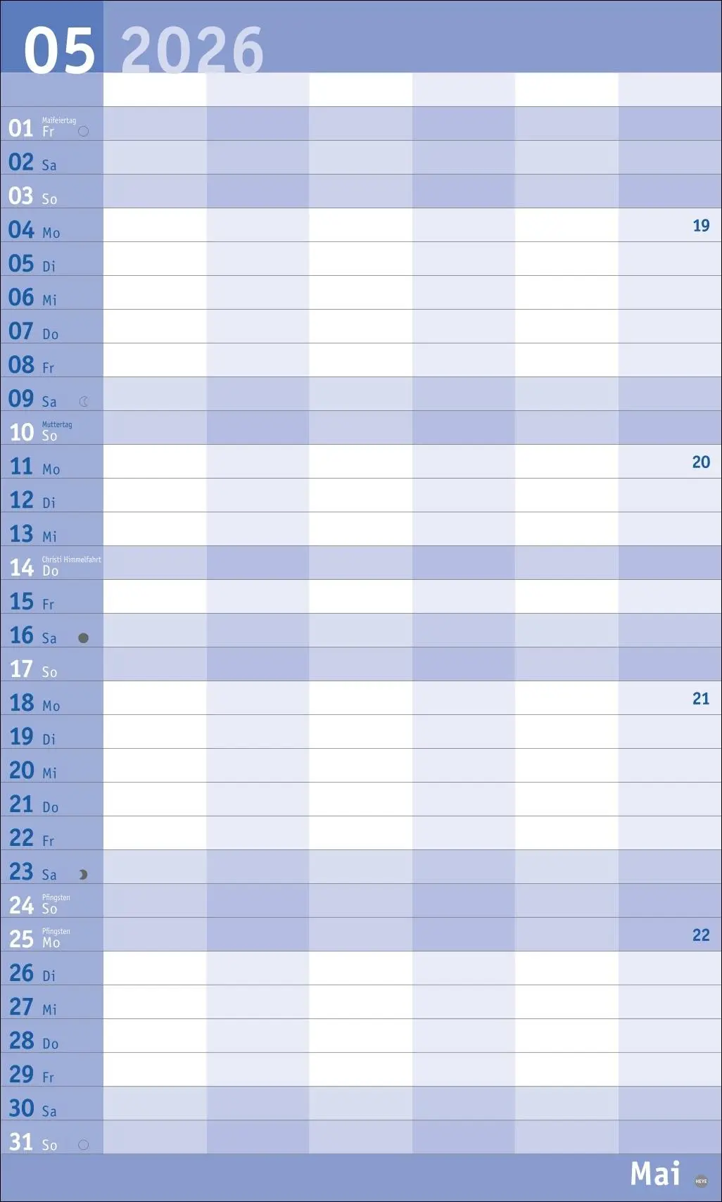 Bild: 9783756411061 | Basic Familienplaner XL 2026 | Heye | Kalender | Basic Planer Heye