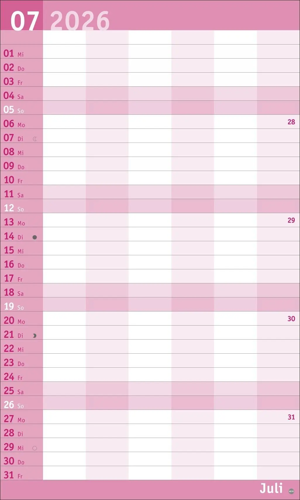 Bild: 9783756411061 | Basic Familienplaner XL 2026 | Heye | Kalender | Basic Planer Heye