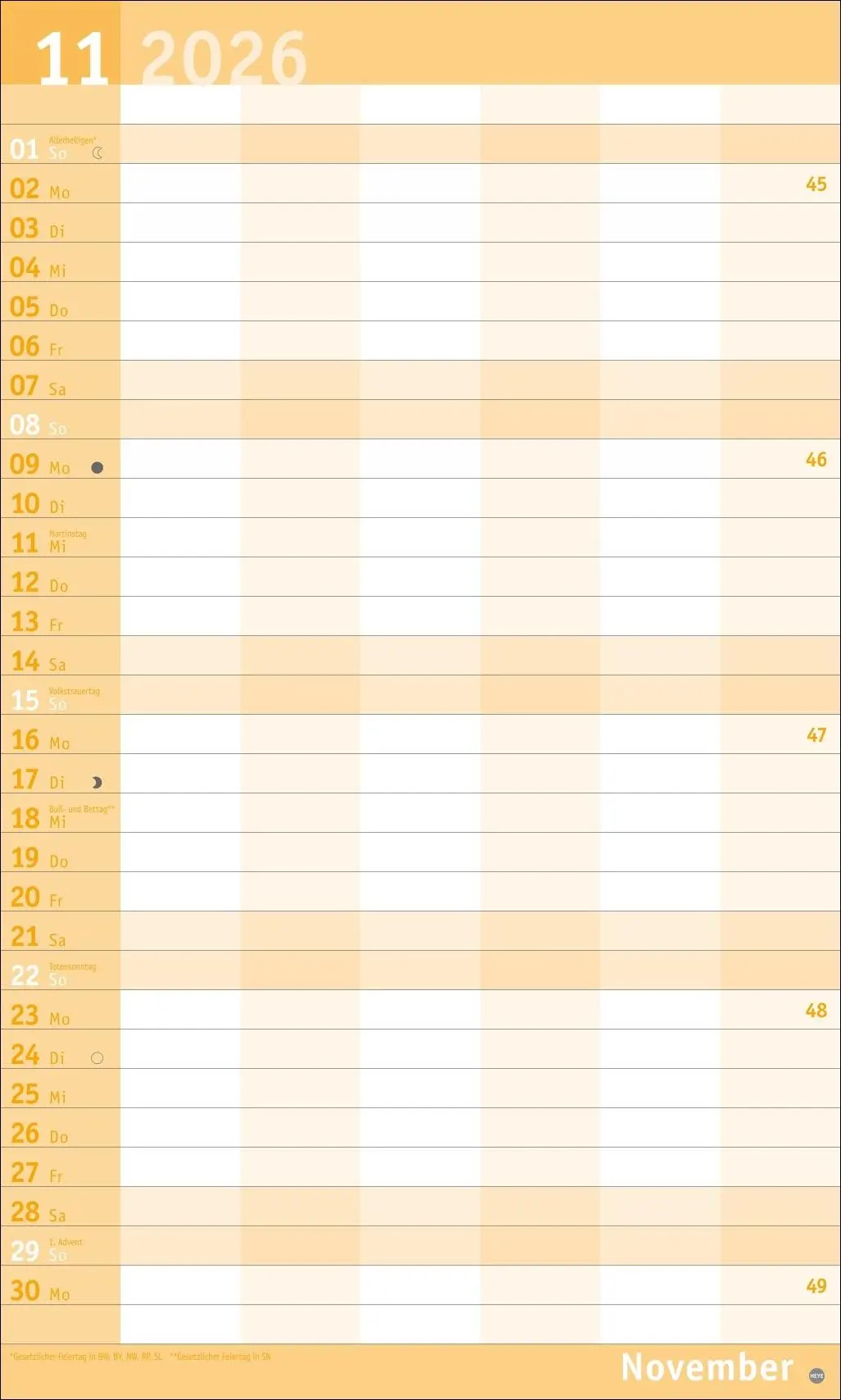 Bild: 9783756411061 | Basic Familienplaner XL 2026 | Heye | Kalender | Basic Planer Heye