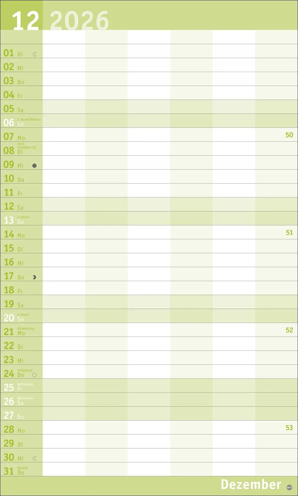 Bild: 9783756411061 | Basic Familienplaner XL 2026 | Heye | Kalender | Basic Planer Heye