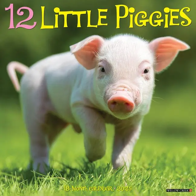 Cover: 9781549241161 | 12 Little Piggies 2025 12 X 12 Wall Calendar | Willow Creek Press