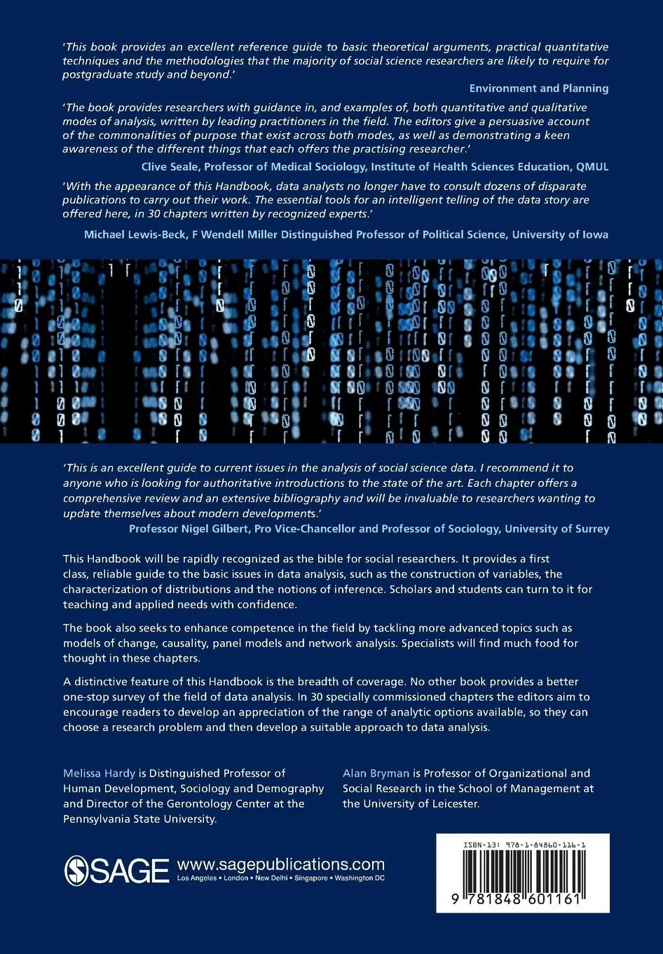 Rückseite: 9781848601161 | Handbook of Data Analysis | Melissa A Hardy (u. a.) | Taschenbuch