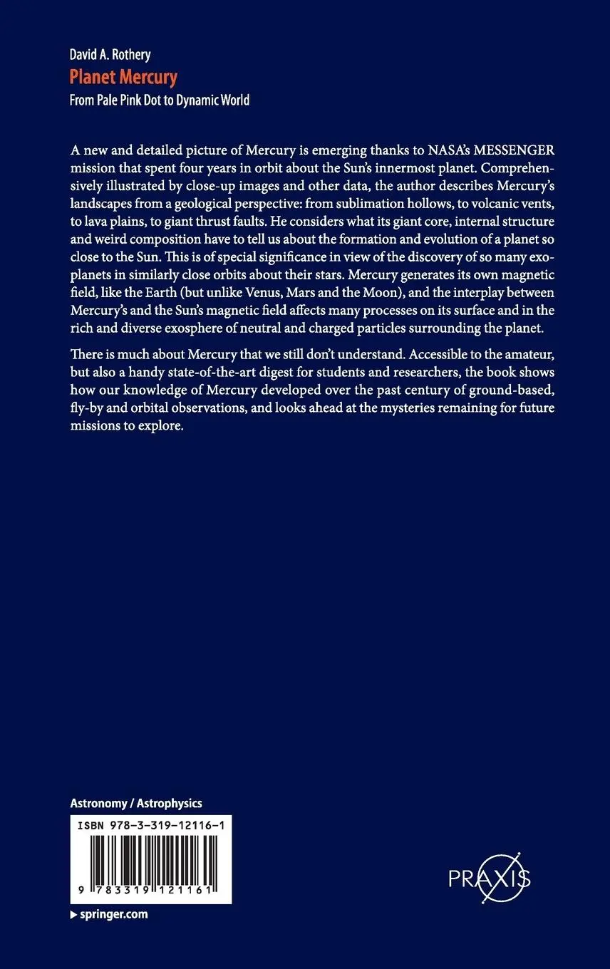 Rückseite: 9783319121161 | Planet Mercury | From Pale Pink Dot to Dynamic World | Rothery | Buch