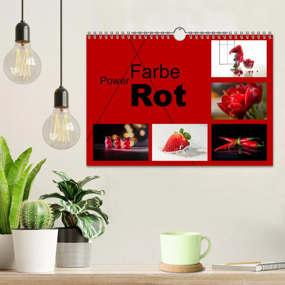 Bild: 9783457801161 | Powerfarbe Rot (Wandkalender 2026 DIN A4 quer), CALVENDO...