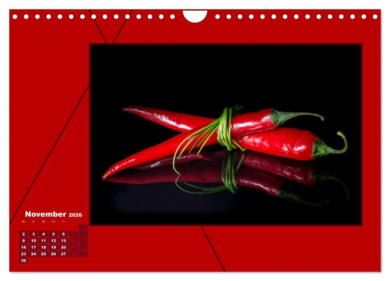 Bild: 9783457801161 | Powerfarbe Rot (Wandkalender 2026 DIN A4 quer), CALVENDO...