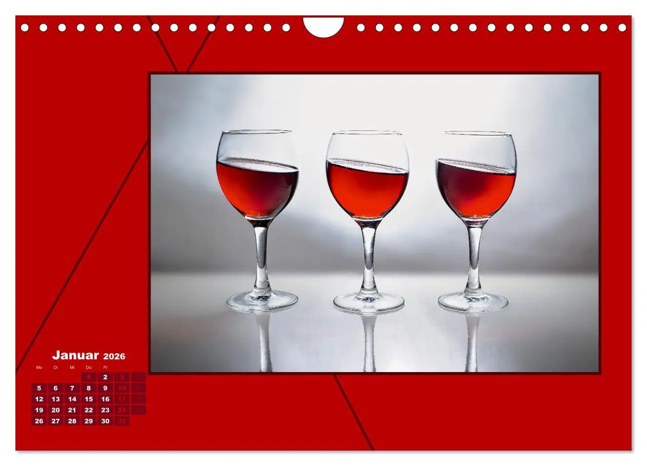 Bild: 9783457801161 | Powerfarbe Rot (Wandkalender 2026 DIN A4 quer), CALVENDO...