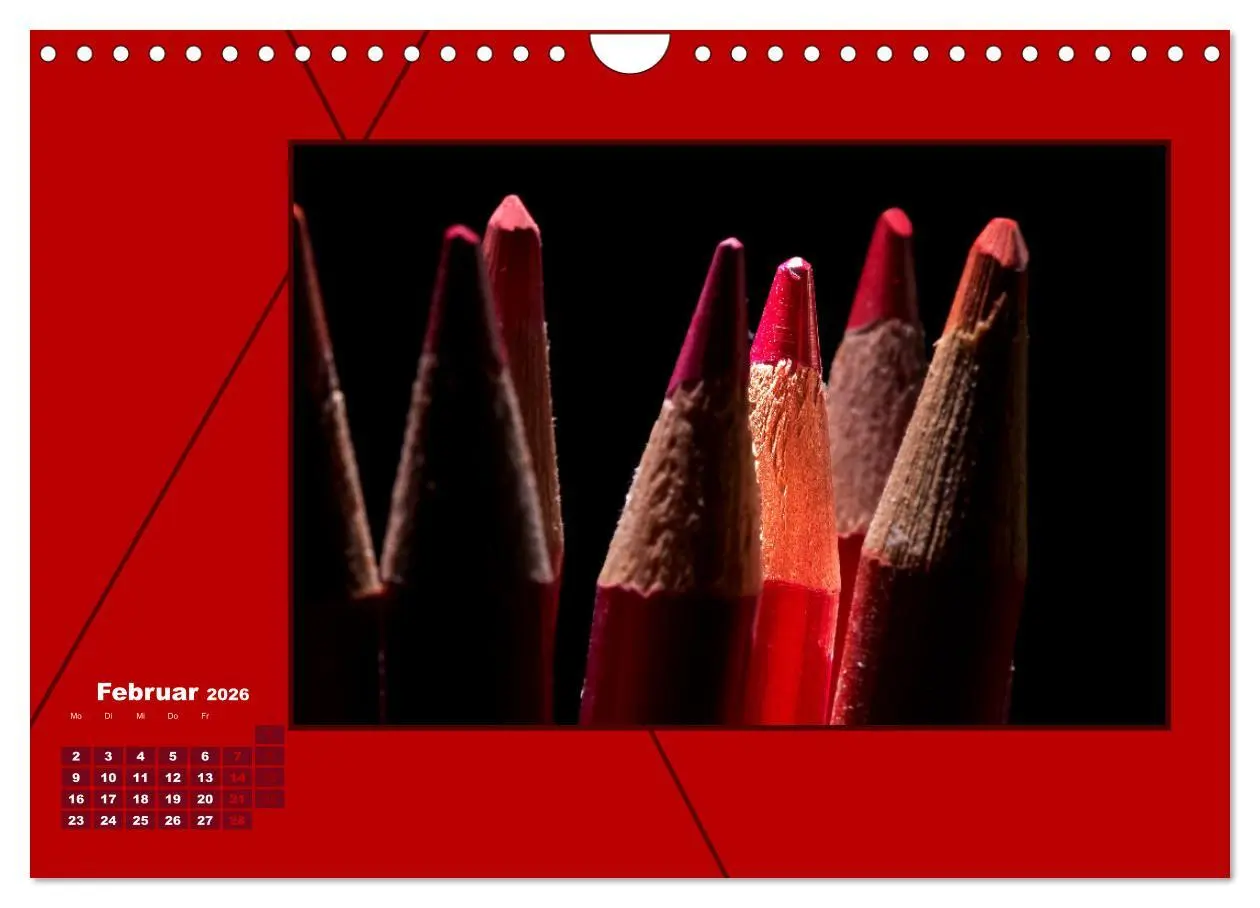 Bild: 9783457801161 | Powerfarbe Rot (Wandkalender 2026 DIN A4 quer), CALVENDO...