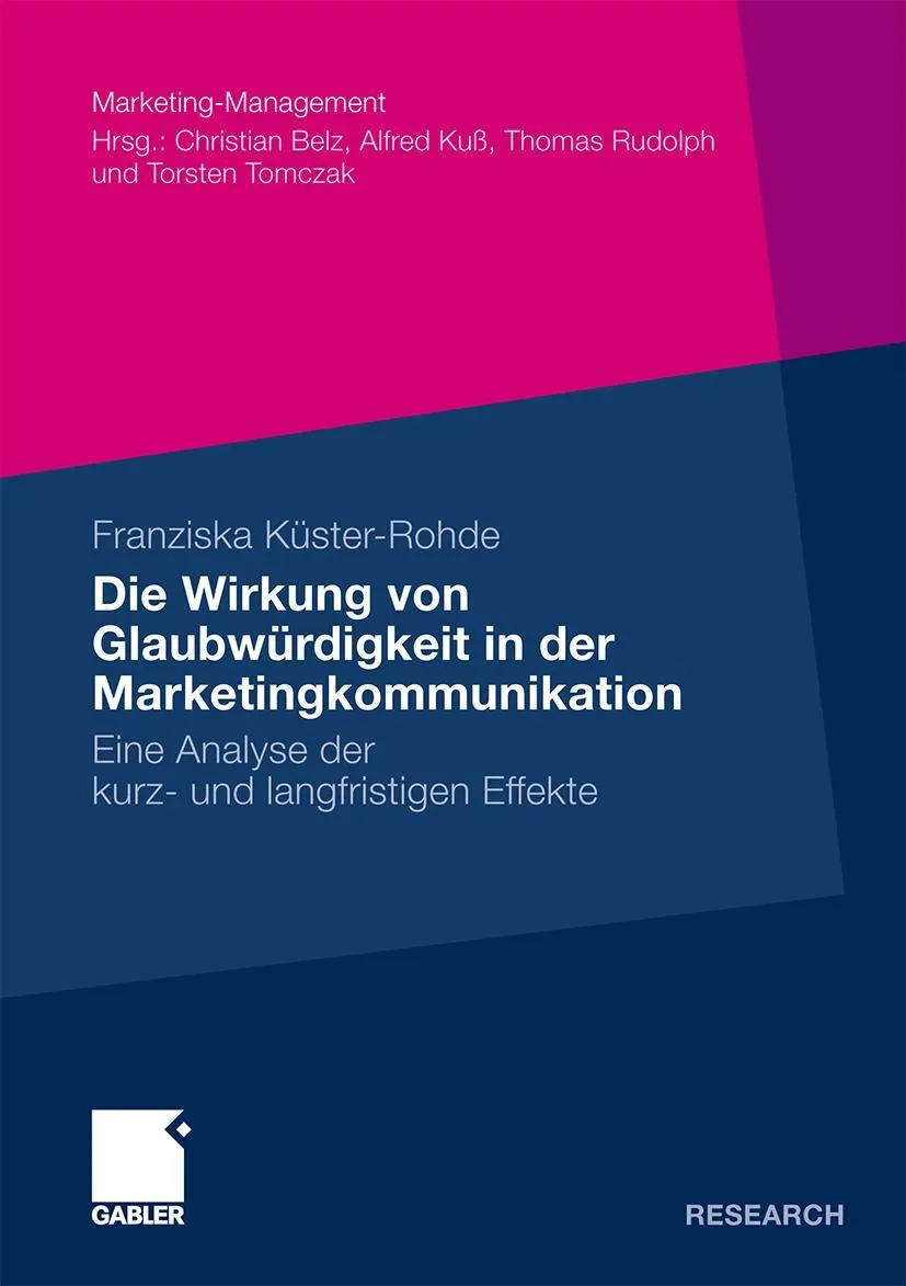 Cover: 9783834921161 | Die Wirkung von Glaubwürdigkeit in der Marketingkommunikation | Buch