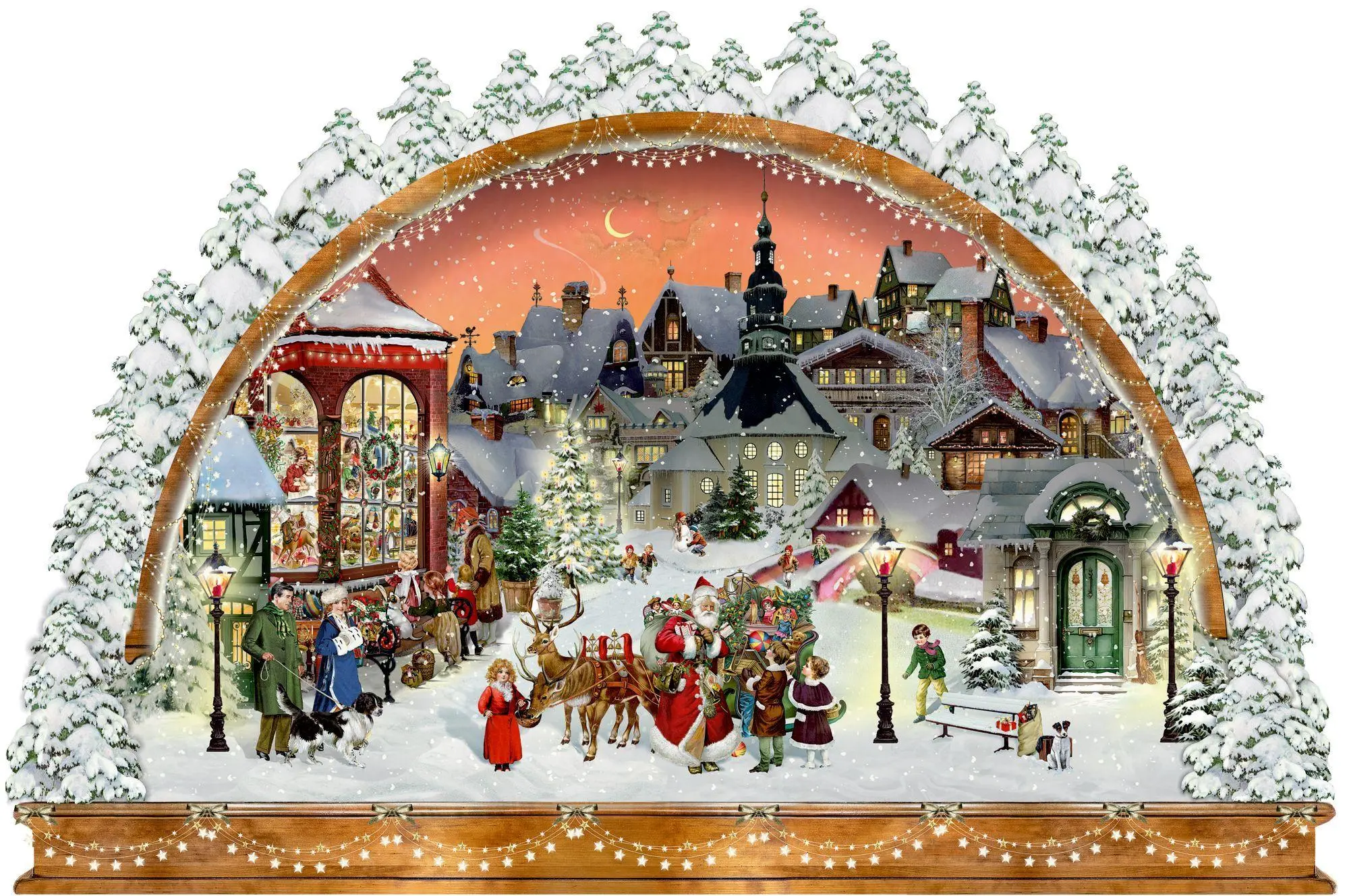 Cover: 4050003971261 | A3-Wand-Adventskalender - Nostalgischer Lichterbogen | Barbara Behr