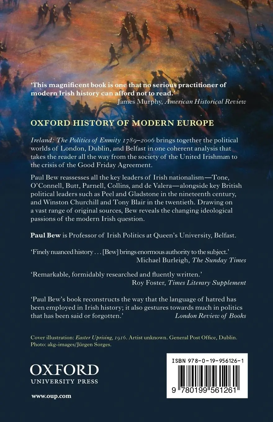 Rückseite: 9780199561261 | IRELAND | THE POLITICS OF ENMITY 1789-2006 | Bew | Taschenbuch | 2013