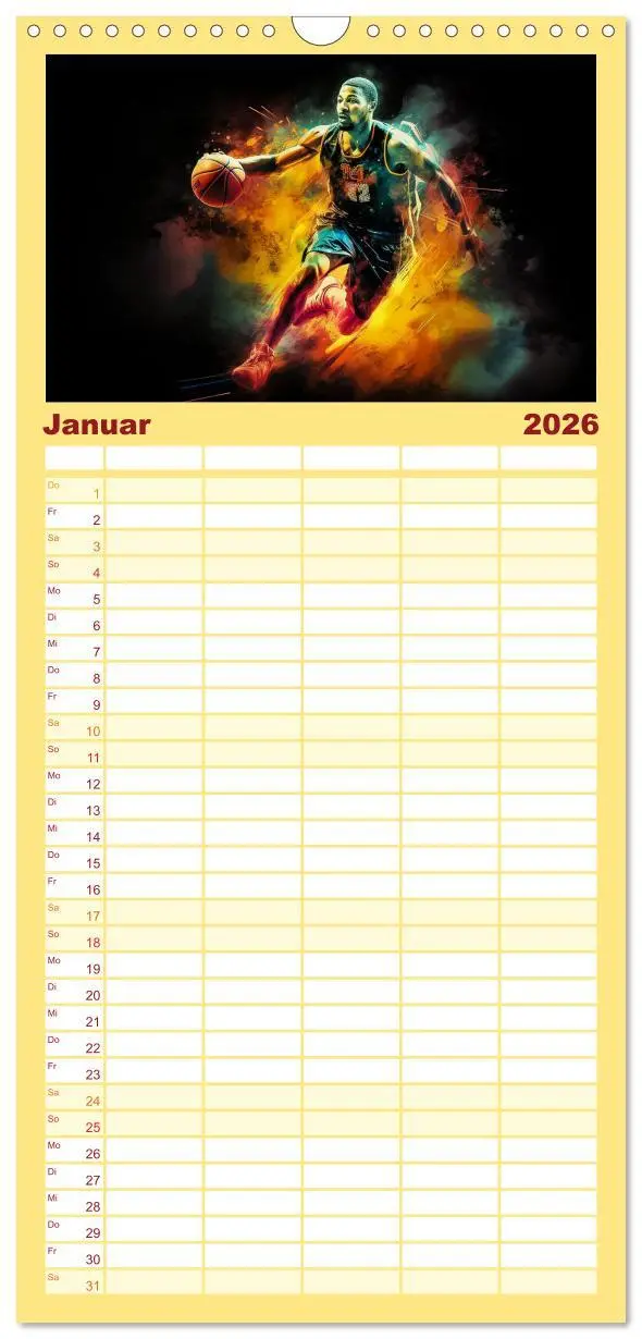 Bild: 9783516501261 | Familienplaner 2026 - Faszination Basketball mit 5 Spalten...