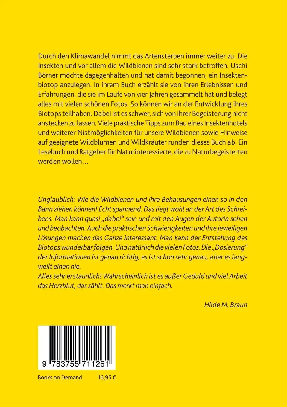 Rückseite: 9783755711261 | Hotel Maja | Ein Biotop entsteht | Uschi Börner | Taschenbuch | 112 S.