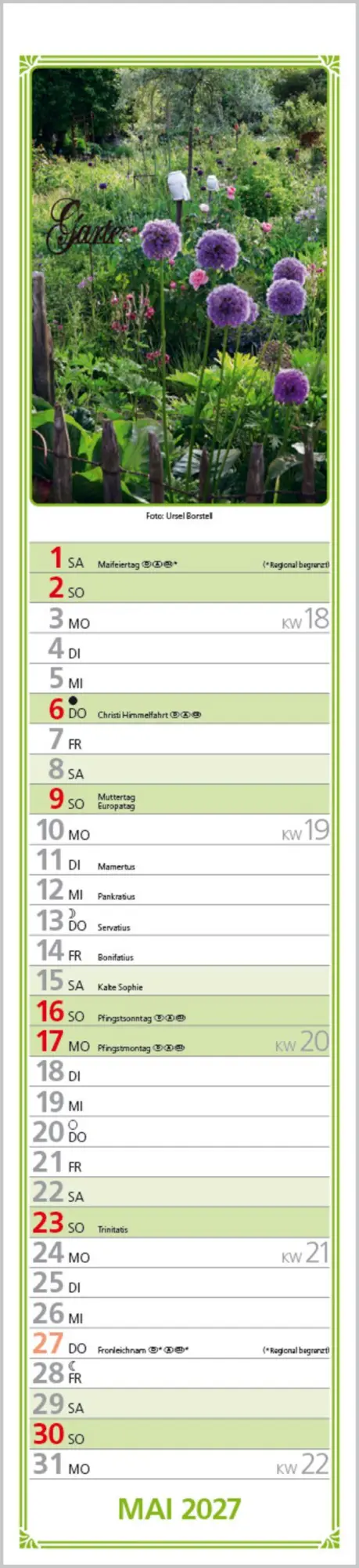 Bild: 9783819301261 | Rudis Gartenplaner 2027 | Langplaner | Verlag Korsch | Kalender | 2027