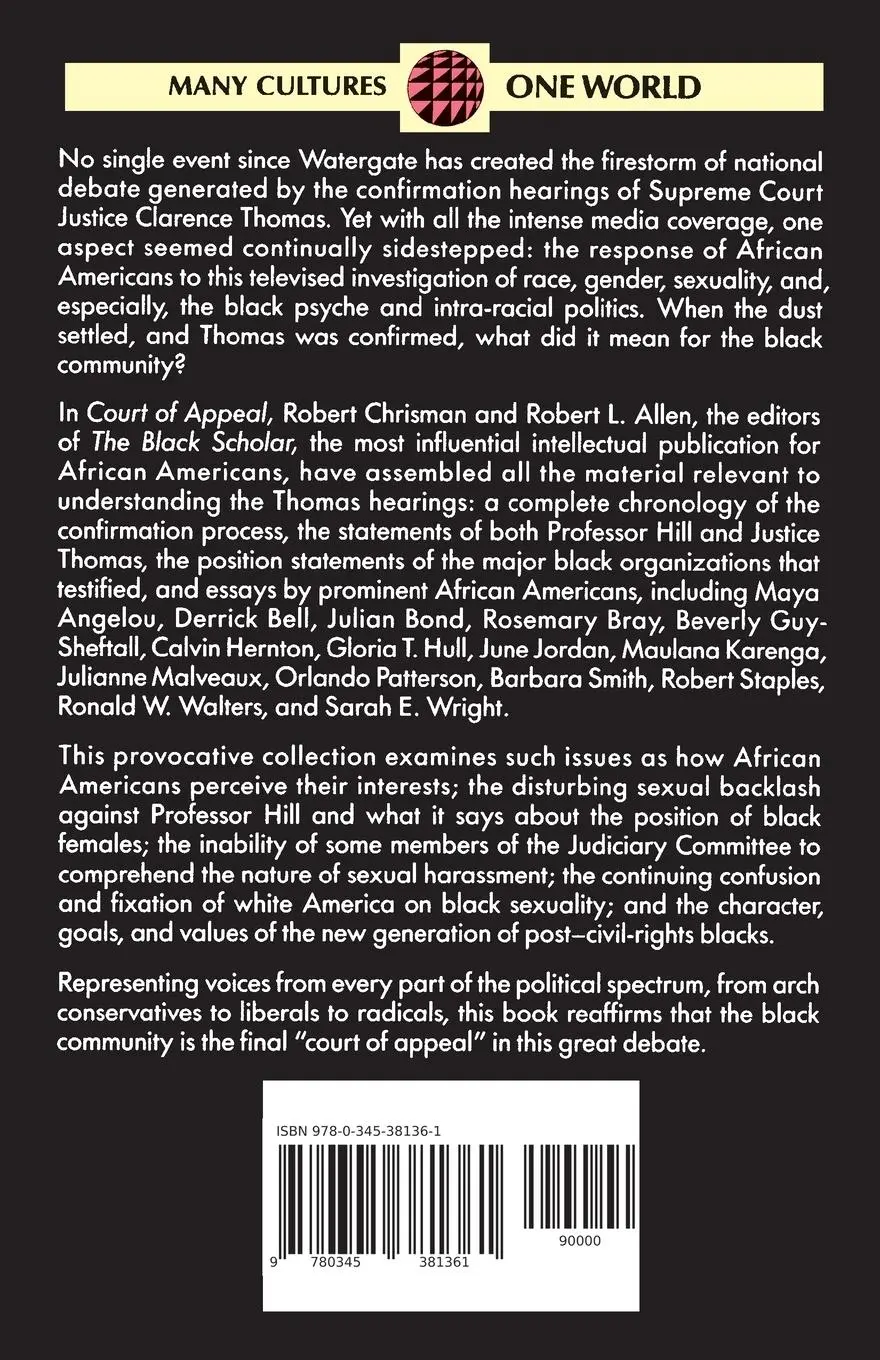 Rückseite: 9780345381361 | Court of Appeal | The Black Community Speaks Out on the Racial and