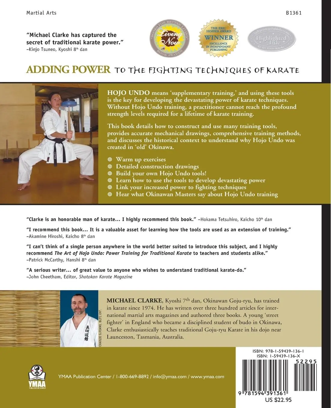 Rückseite: 9781594391361 | The Art of Hojo Undo | Power Training for Traditional Karate | Clarke