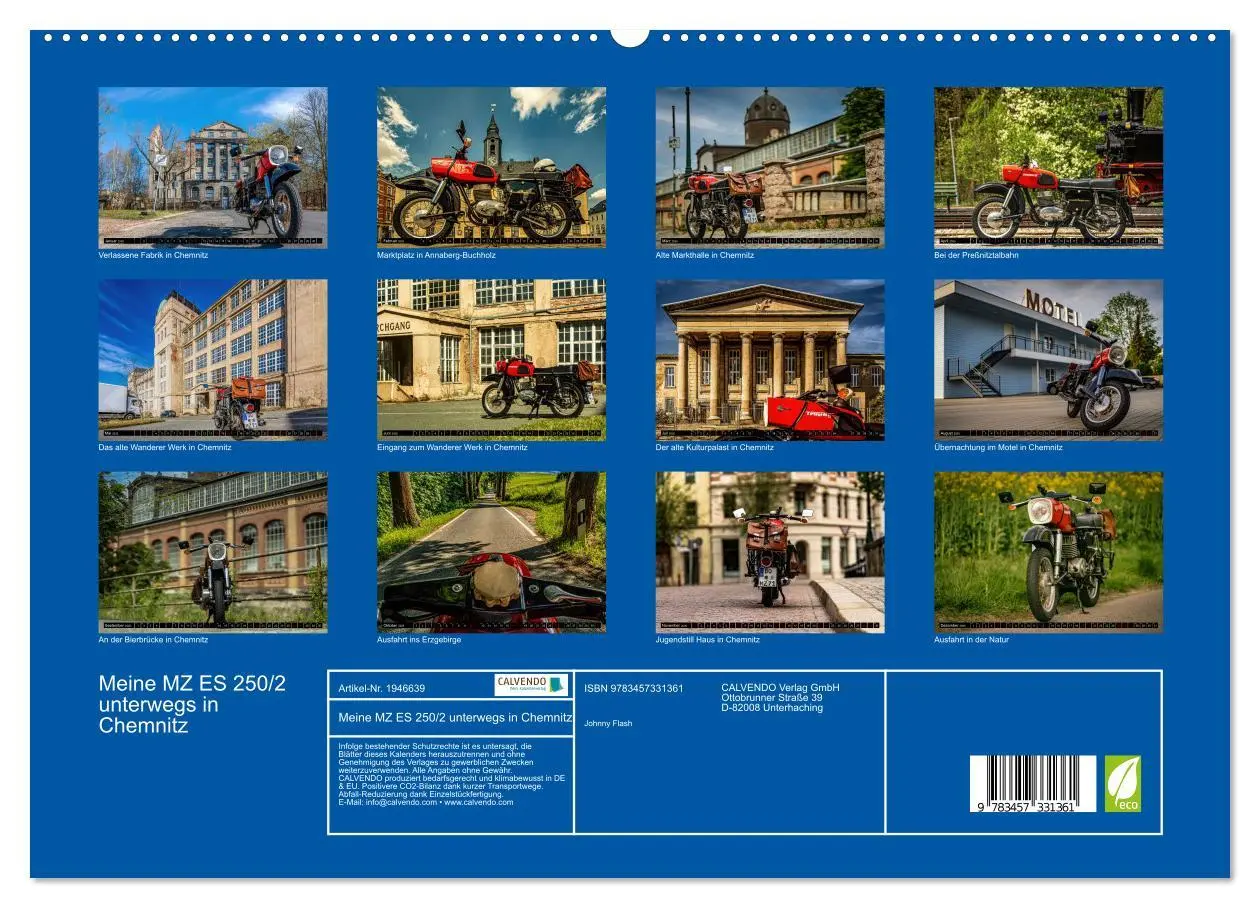 Bild: 9783457331361 | Meine MZ ES 250/2 unterwegs in Chemnitz (hochwertiger Premium...