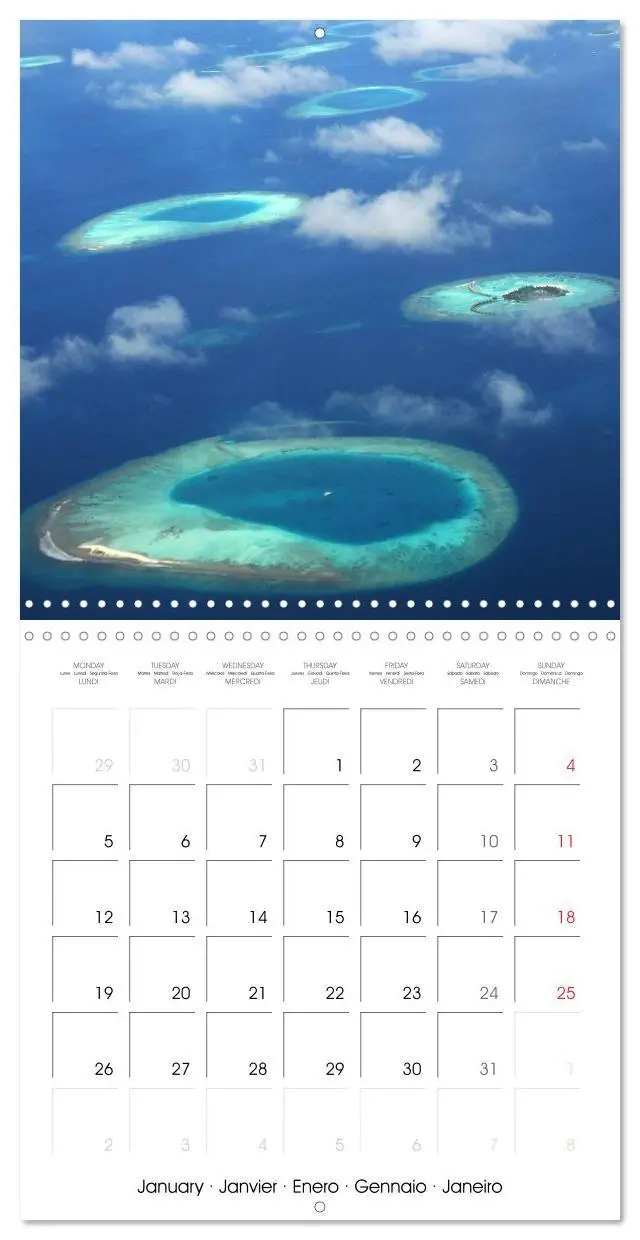 Bild: 9783516591361 | Maldives - Sun, water and beach (Wall Calendar 2026 12 × 12 Inch)...