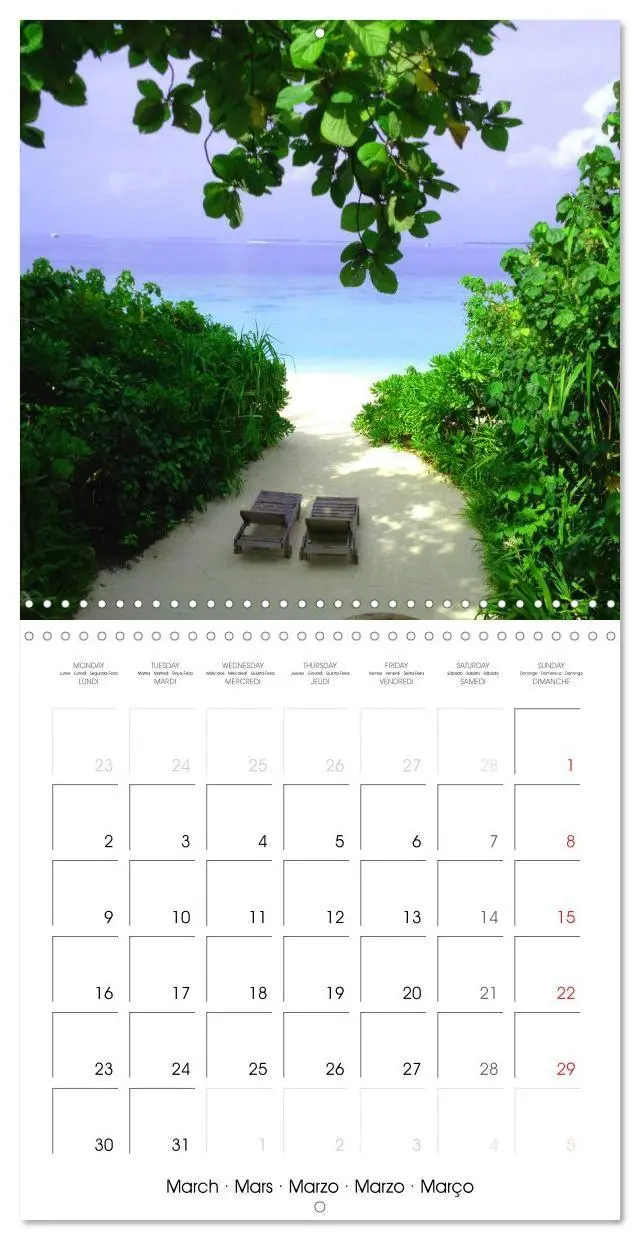 Bild: 9783516591361 | Maldives - Sun, water and beach (Wall Calendar 2026 12 × 12 Inch)...