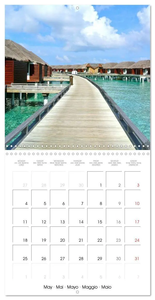 Bild: 9783516591361 | Maldives - Sun, water and beach (Wall Calendar 2026 12 × 12 Inch)...