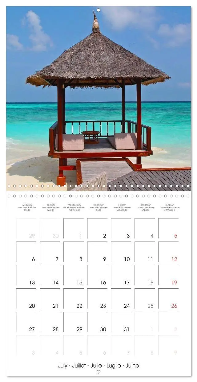 Bild: 9783516591361 | Maldives - Sun, water and beach (Wall Calendar 2026 12 × 12 Inch)...