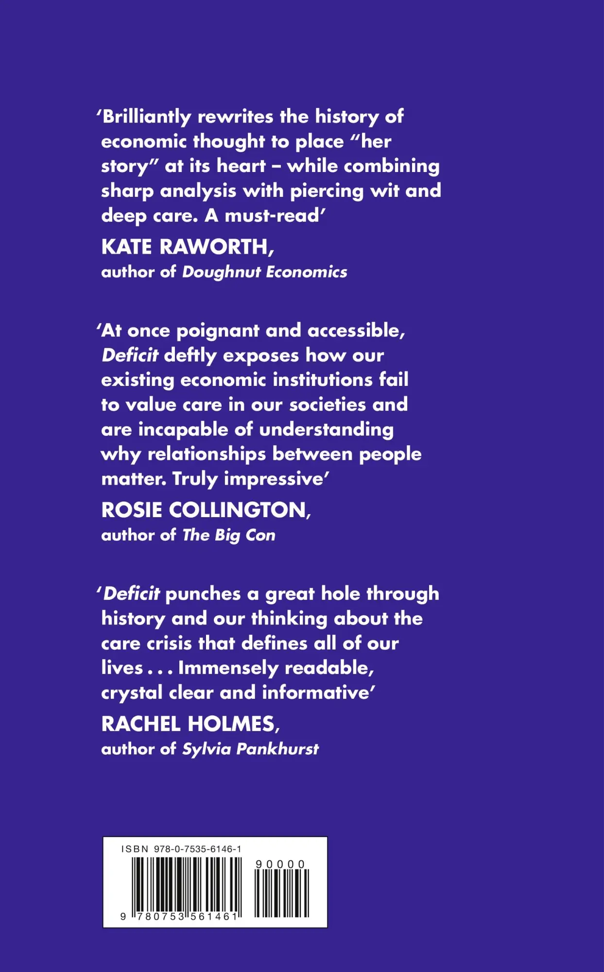 Rückseite: 9780753561461 | Deficit | How Feminist Economics Can Change Our World | Emma Holten