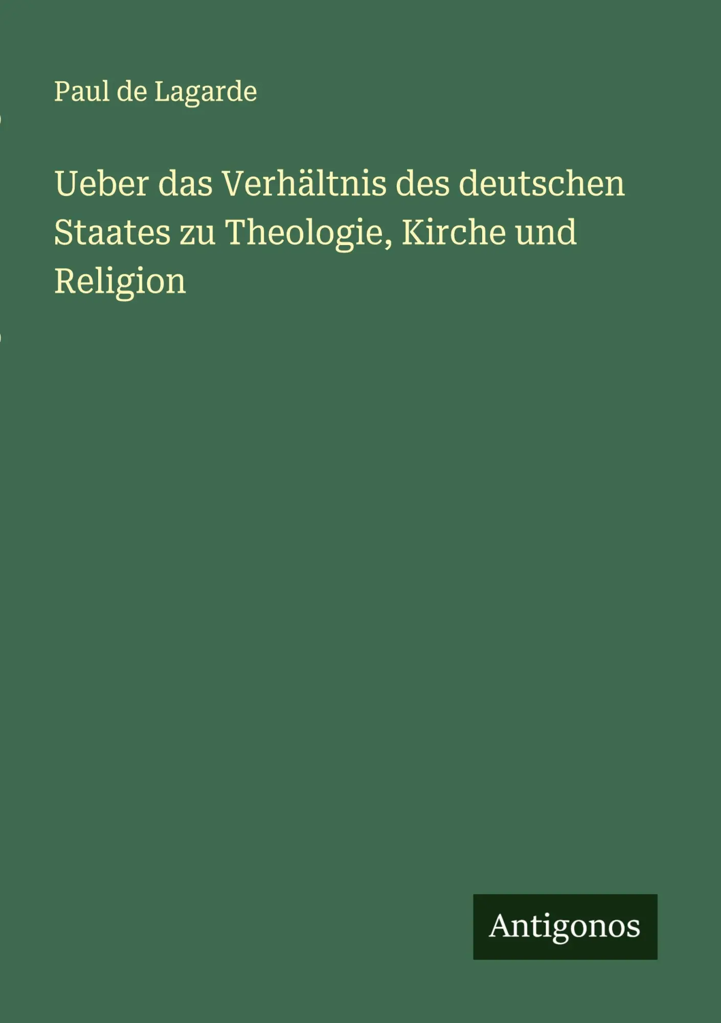 Cover: 9783386351461 | Ueber das Verhältnis des deutschen Staates zu Theologie, Kirche und...