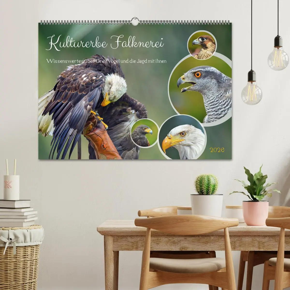 Bild: 9783457491461 | Kulturerbe Falknerei (Wandkalender 2026 DIN A2 quer), CALVENDO...