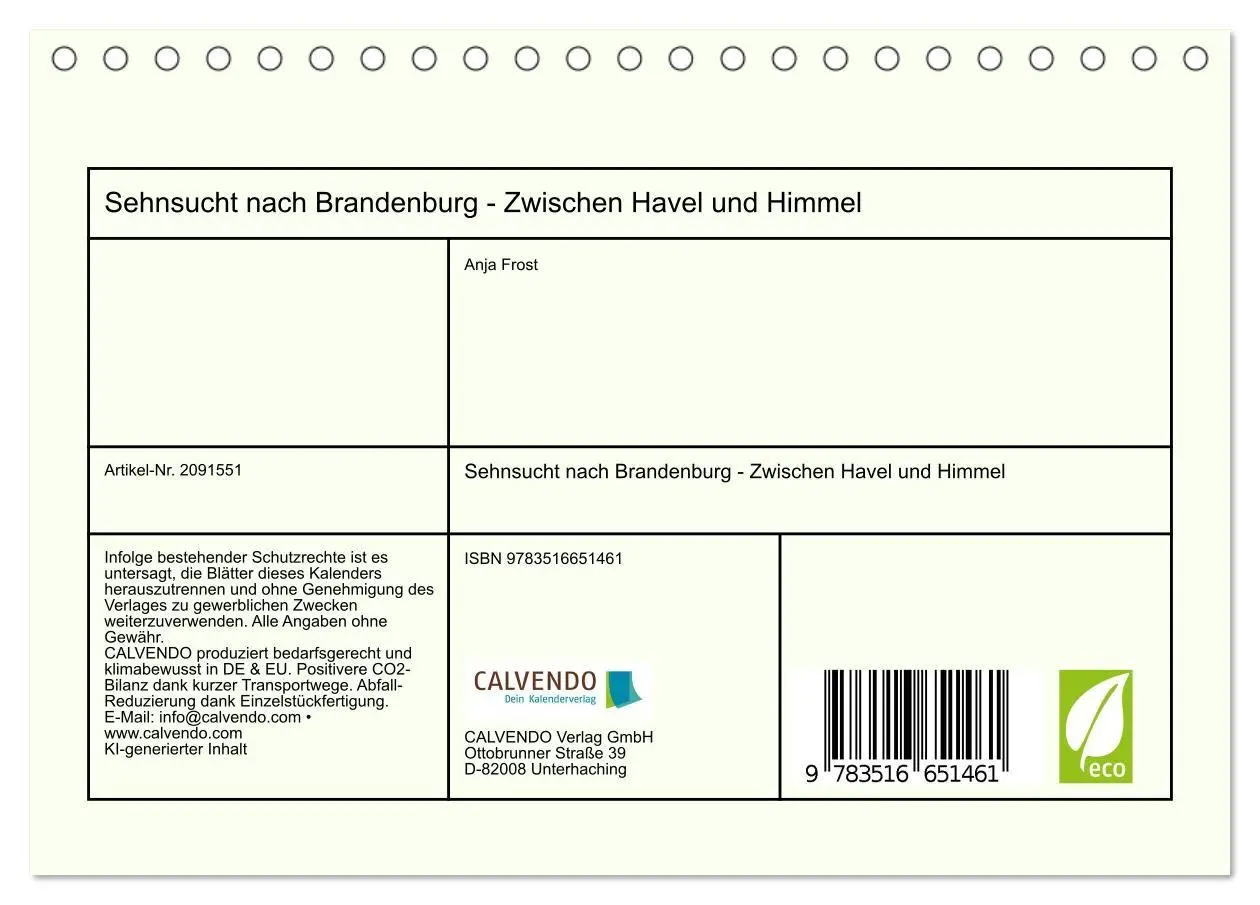 Bild: 9783516651461 | Sehnsucht nach Brandenburg - Zwischen Havel und Himmel...