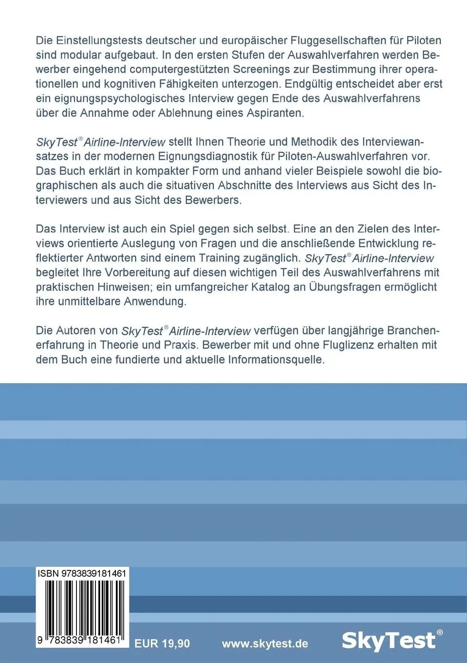 Rückseite: 9783839181461 | SkyTest® Airline-Interview | Dennis Dahlenburg (u. a.) | Taschenbuch