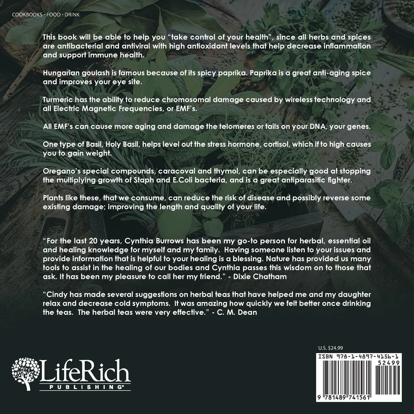 Rückseite: 9781489741561 | Tips on Eating Super Herbs and Spices | : Culinary and Medicinal