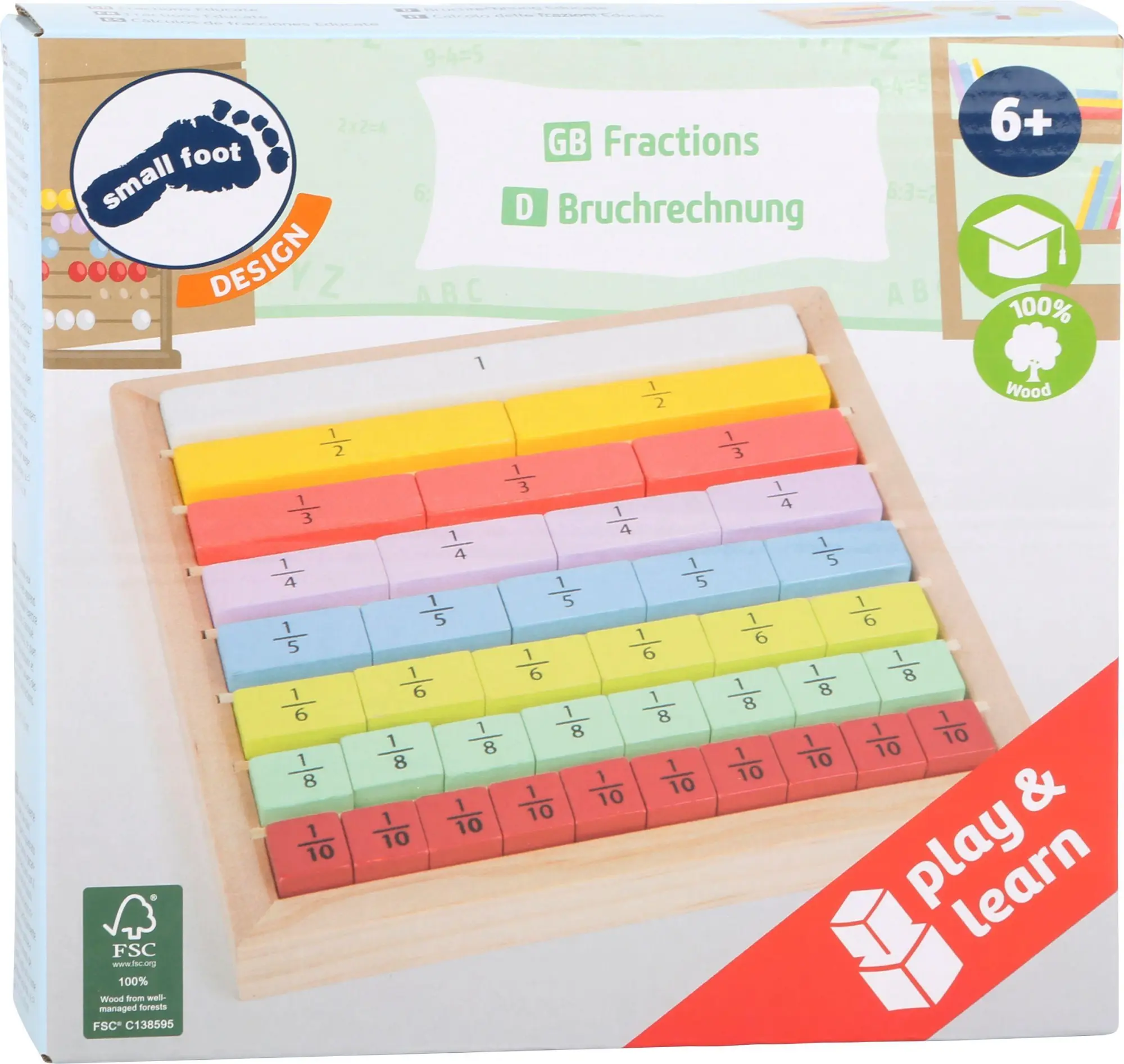Cover: 4020972111661 | Bruchrechnung "Educate" | small foot | Spiel | 11166 | Deutsch | 2022