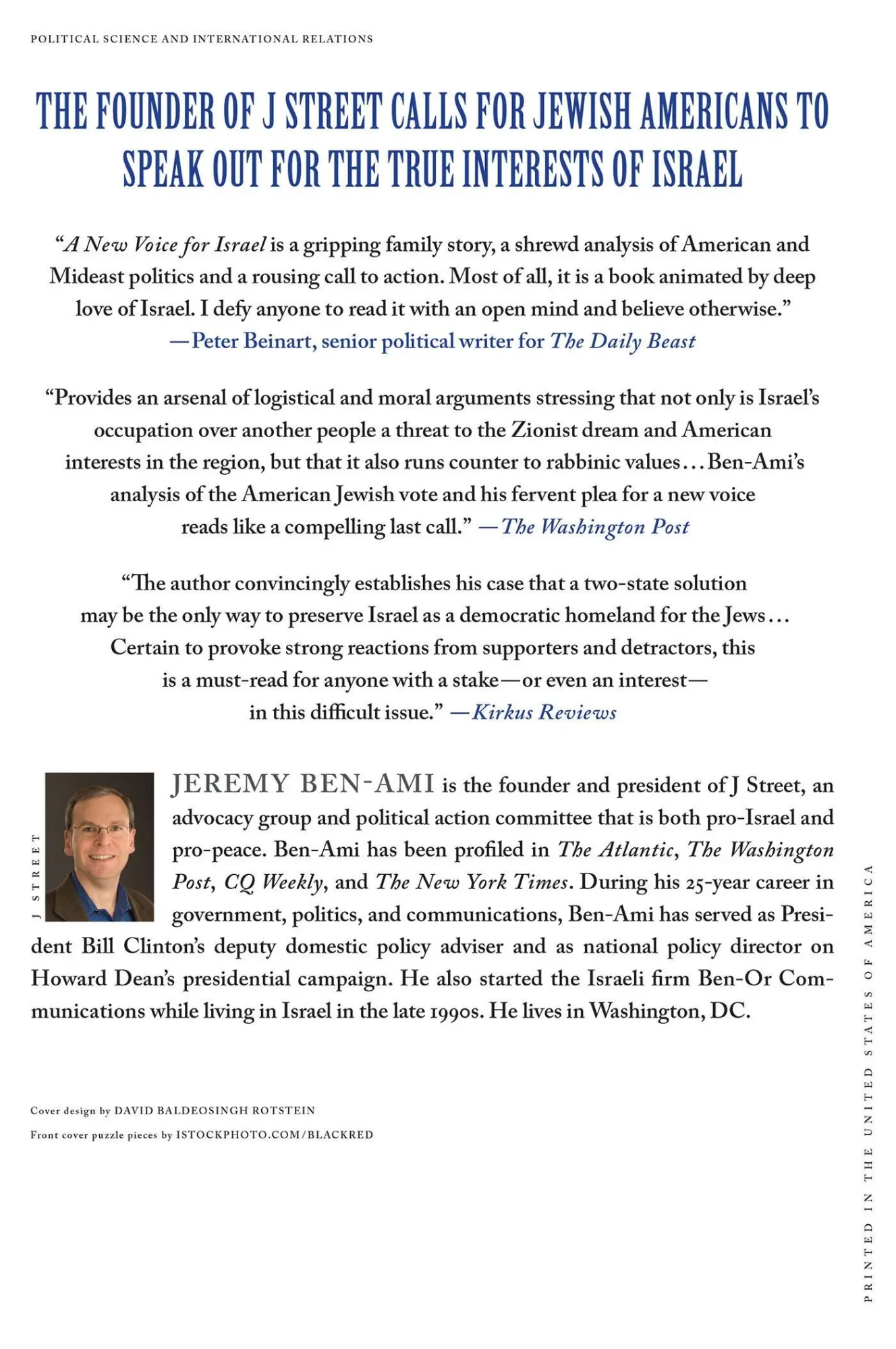 Rückseite: 9780230341661 | A NEW VOICE FOR ISRAEL | Jeremy Ben-Ami | Taschenbuch | Englisch