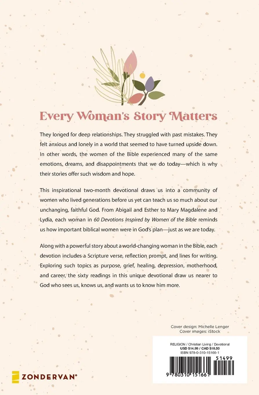 Rückseite: 9780310151661 | 60 Devotions Inspired by Women of the Bible | Zondervan | Taschenbuch