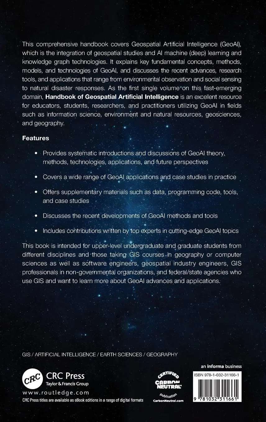 Rückseite: 9781032311661 | Handbook of Geospatial Artificial Intelligence | Song Gao (u. a.)