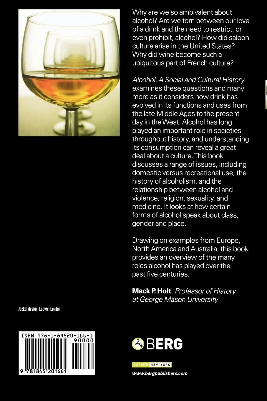 Rückseite: 9781845201661 | Alcohol | A Social and Cultural History | Mack P. Holt | Taschenbuch