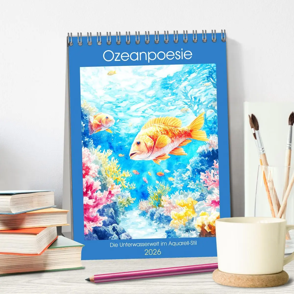 Bild: 9783457301661 | Ozeanpoesie. Die Unterwasserwelt im Aquarell-Stil (Tischkalender...