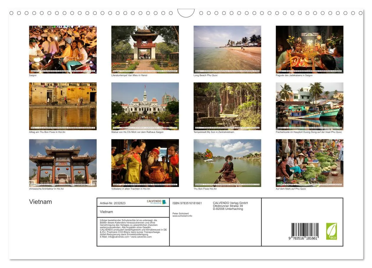 Bild: 9783516181661 | Vietnam (Wandkalender 2026 DIN A3 quer), CALVENDO Monatskalender