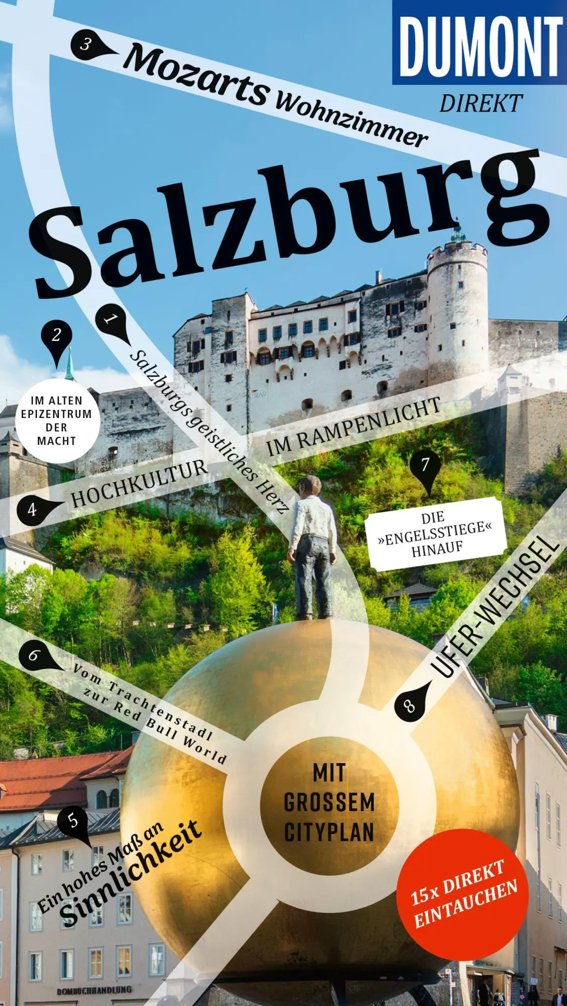 Cover: 9783616001661 | DUMONT direkt Reiseführer Salzburg | Mit großem Cityplan | Weiss