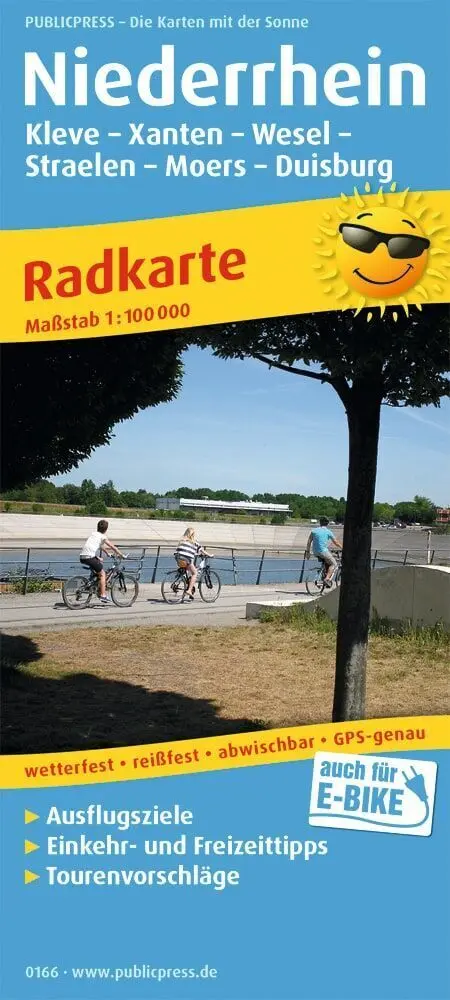 Cover: 9783747301661 | Publicpress Radkarte Niederrhein, Nördlicher Teil 1:100.000 | Deutsch
