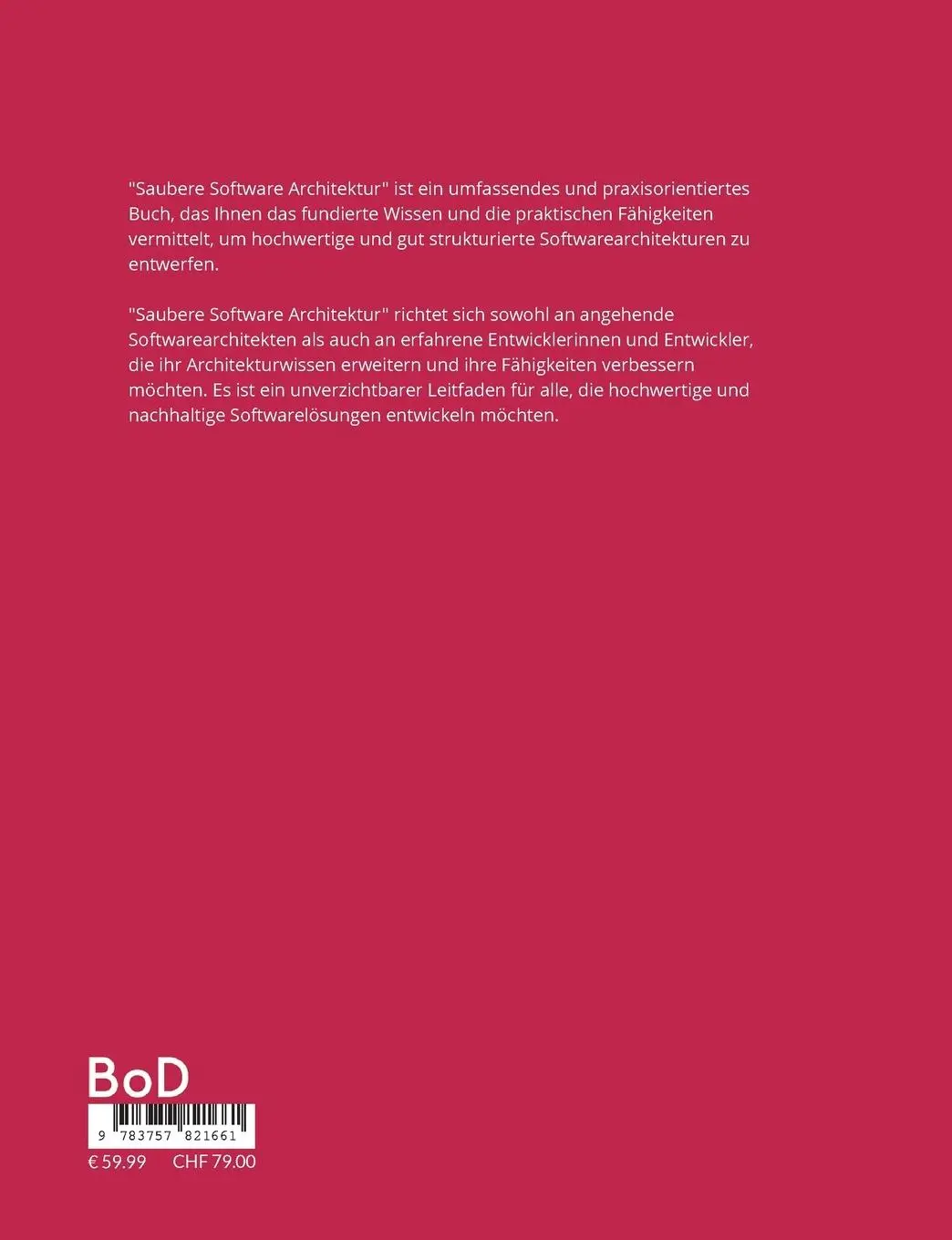 Rückseite: 9783757821661 | Saubere Software Architektur | Marco Forestier | Taschenbuch | 496 S.