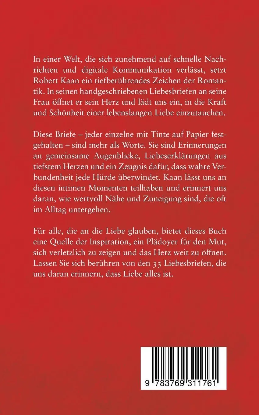 Rückseite: 9783769311761 | 33 Liebesbriefe an meine Frau | Robert Kaan | Taschenbuch | 72 S.