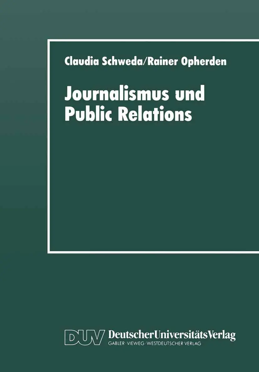 Cover: 9783824441761 | Journalismus und Public Relations | Rainer Opherden (u. a.) | Buch