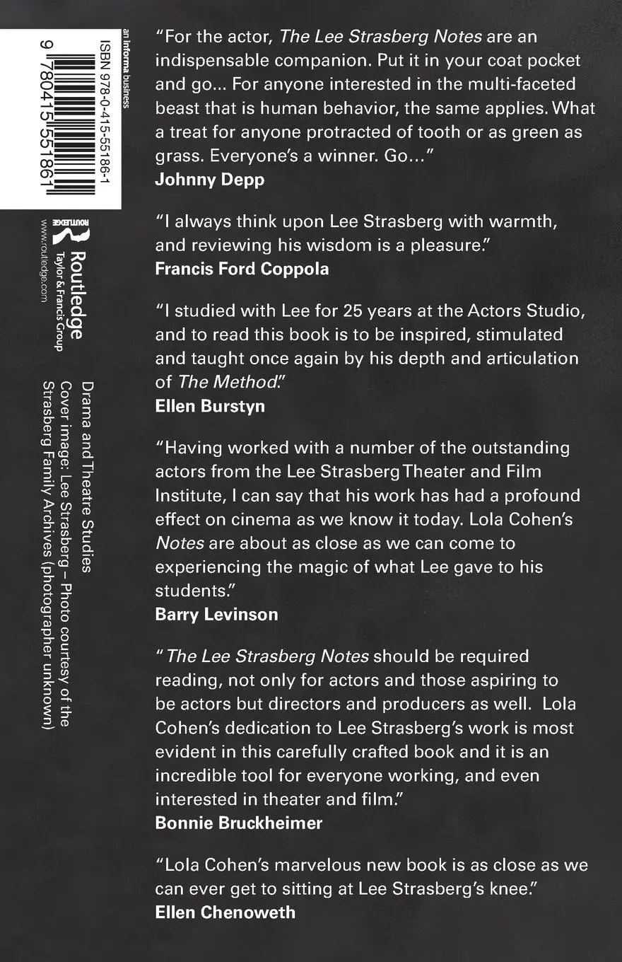 Rückseite: 9780415551861 | The Lee Strasberg Notes | Lola Cohen | Taschenbuch | Englisch | 2010