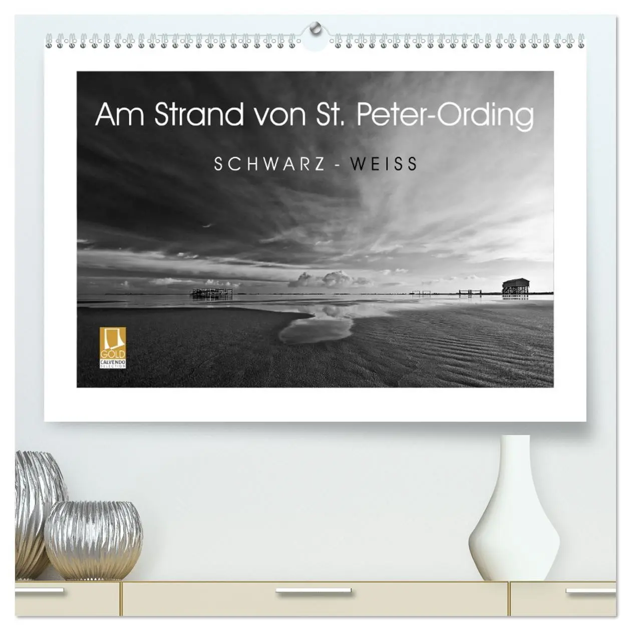 Cover: 9783516091861 | Am Strand von St. Peter-Ording SCHWARZ-WEISS (hochwertiger Premium...
