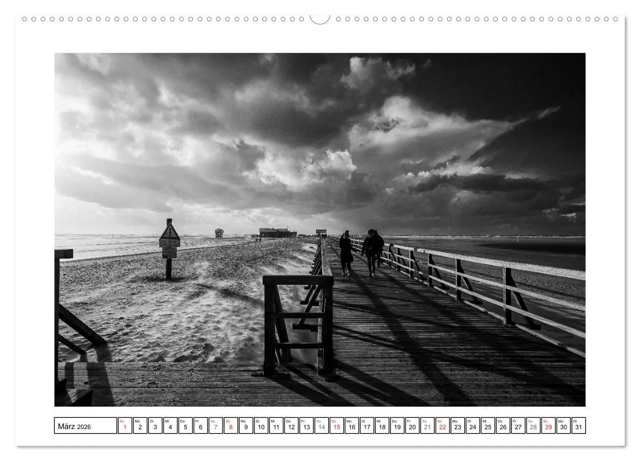 Bild: 9783516091861 | Am Strand von St. Peter-Ording SCHWARZ-WEISS (hochwertiger Premium...