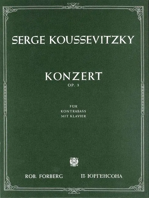 Cover: 9790206101861 | Konzert fis-Moll op.3 für Kontrabaß und Orchester für Kontrabaß und...