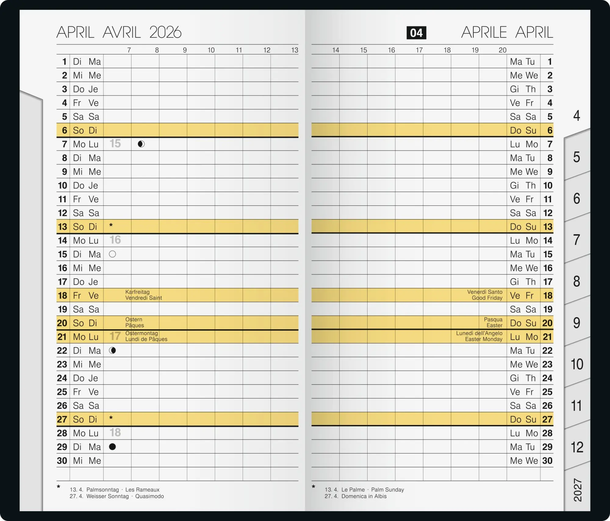 Bild: 4003273791961 | rido/idé 7046962906 Taschenkalender Mod. M-Planer 2026 A6,...